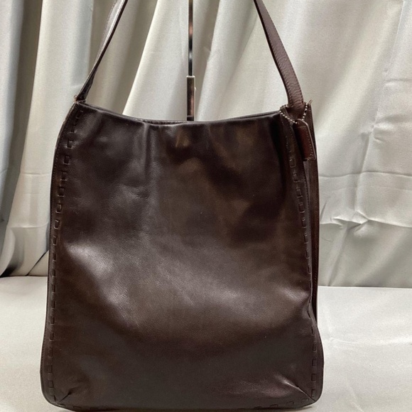 AUTHENTICATED *COA* VINTAGE COACH Brown Calf Leather Satchel/Shoulder/Handbag - Picture 1 of 6
